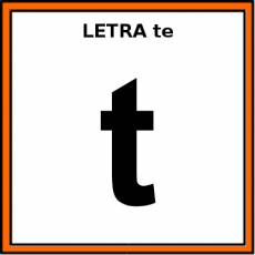 LETRA te (MINÚSCULA) - Pictograma (color)