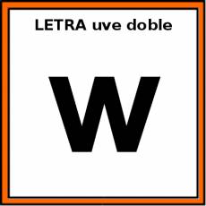 LETRA uve doble (MINÚSCULA) - Pictograma (color)