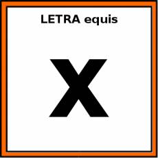 LETRA equis (MINÚSCULA) - Pictograma (color)