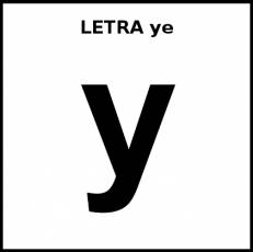 LETRA ye (MINÚSCULA) - Pictograma (blanco y negro)