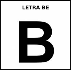 LETRA BE (MAYÚSCULA) - Pictograma (blanco y negro)