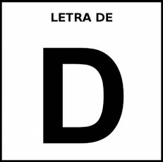 LETRA DE (MAYÚSCULA) - Pictograma (blanco y negro)