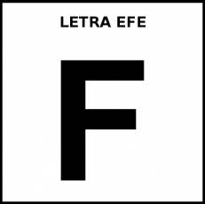LETRA EFE (MAYÚSCULA) - Pictograma (blanco y negro)