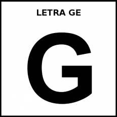 LETRA GE (MAYÚSCULA) - Pictograma (blanco y negro)