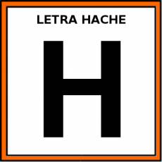 LETRA HACHE (MAYÚSCULA) - Pictograma (color)