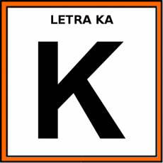 LETRA KA (MAYÚSCULA) - Pictograma (color)