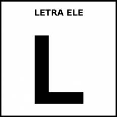 LETRA ELE (MAYÚSCULA) - Pictograma (blanco y negro)