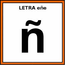 LETRA eñe (MINÚSCULA) - Pictograma (color)