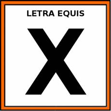 LETRA EQUIS (MAYÚSCULA) - Pictograma (color)