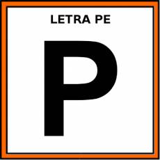 LETRA PE (MAYÚSCULA) - Pictograma (color)