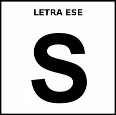 LETRA ESE (MAYÚSCULA) - Pictograma (blanco y negro)