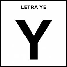 LETRA YE (MAYÚSCULA) - Pictograma (blanco y negro)