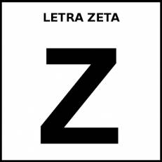 LETRA ZETA (MAYÚSCULA) - Pictograma (blanco y negro)