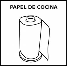 PAPEL DE COCINA - Pictograma (blanco y negro)