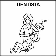 DENTISTA (MUJER) - Pictograma (blanco y negro)