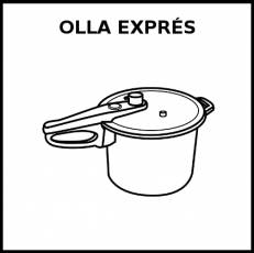OLLA EXPRÉS - Pictograma (blanco y negro)