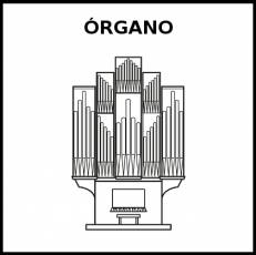 ÓRGANO (INSTRUMENTO) - Pictograma (blanco y negro)
