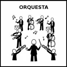 ORQUESTA - Pictograma (blanco y negro)