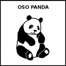 OSO PANDA - Pictograma (blanco y negro)