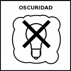 OSCURIDAD - Pictograma (blanco y negro)