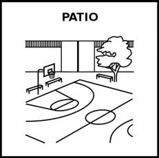 PATIO - Pictograma (blanco y negro)