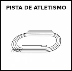 PISTA DE ATLETISMO - Pictograma (blanco y negro)