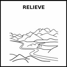 RELIEVE - Pictograma (blanco y negro)