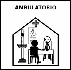 AMBULATORIO - Pictograma (blanco y negro)
