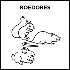 ROEDORES - Pictograma (blanco y negro)