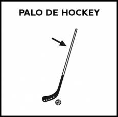 PALO DE HOCKEY - Pictograma (blanco y negro)