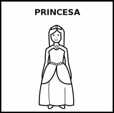 PRINCESA - Pictograma (blanco y negro)
