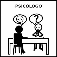 PSICÓLOGO - Pictograma (blanco y negro)