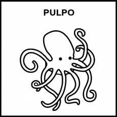 PULPO - Pictograma (blanco y negro)
