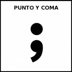 PUNTO Y COMA - Pictograma (blanco y negro)