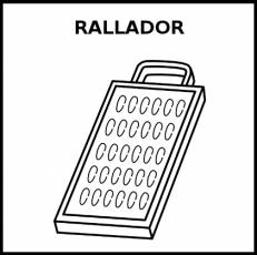 RALLADOR - Pictograma (blanco y negro)