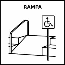 RAMPA - Pictograma (blanco y negro)