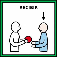 RECIBIR - Pictograma (color)