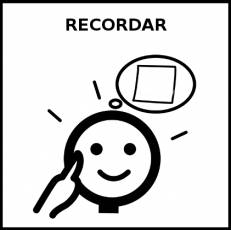 RECORDAR - Pictograma (blanco y negro)