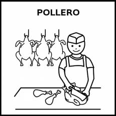 POLLERO - Pictograma (blanco y negro)