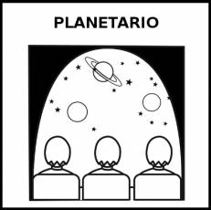 PLANETARIO - Pictograma (blanco y negro)