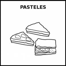 PASTELES - Pictograma (blanco y negro)