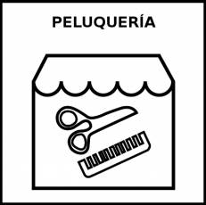 PELUQUERÍA - Pictograma (blanco y negro)