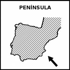 PENÍNSULA - Pictograma (blanco y negro)