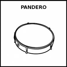 PANDERO - Pictograma (blanco y negro)