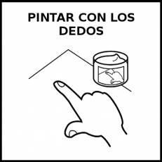 PINTAR CON LOS DEDOS - Pictograma (blanco y negro)