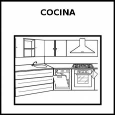 COCINA - Pictograma (blanco y negro)