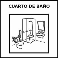 CUARTO DE BAÑO - Pictograma (blanco y negro)