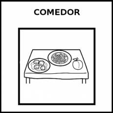 COMEDOR - Pictograma (blanco y negro)