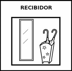 RECIBIDOR - Pictograma (blanco y negro)