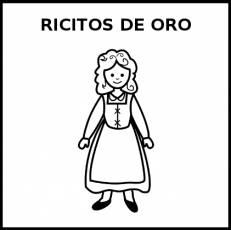 RICITOS DE ORO - Pictograma (blanco y negro)